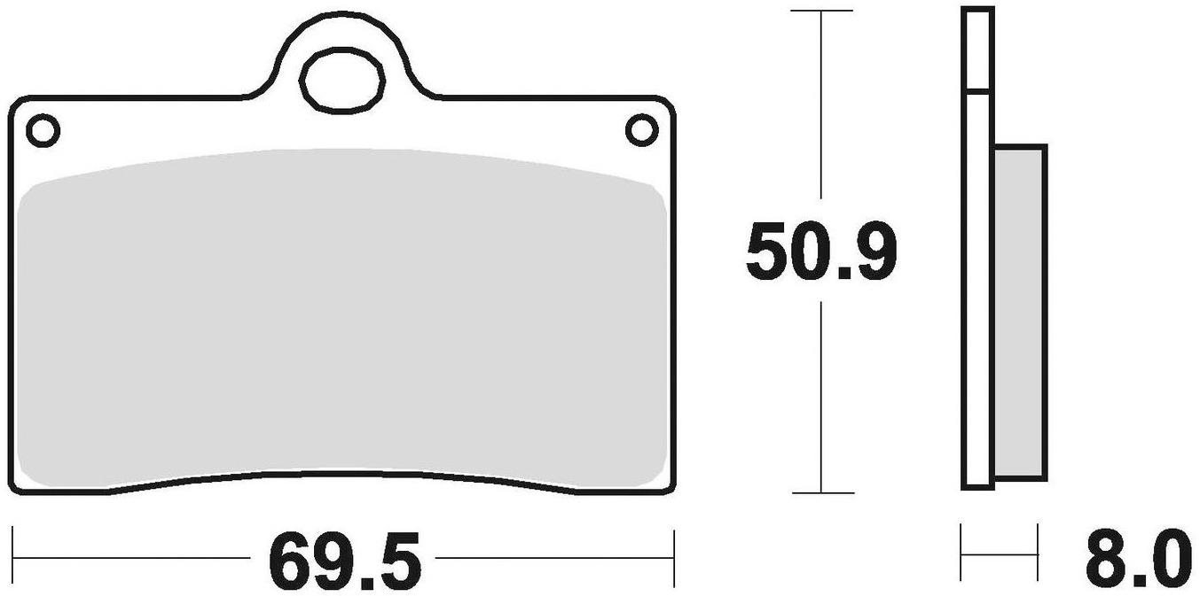 Braking brzdové doštičky (sinterová zmes CM55) (2ks) M501-203