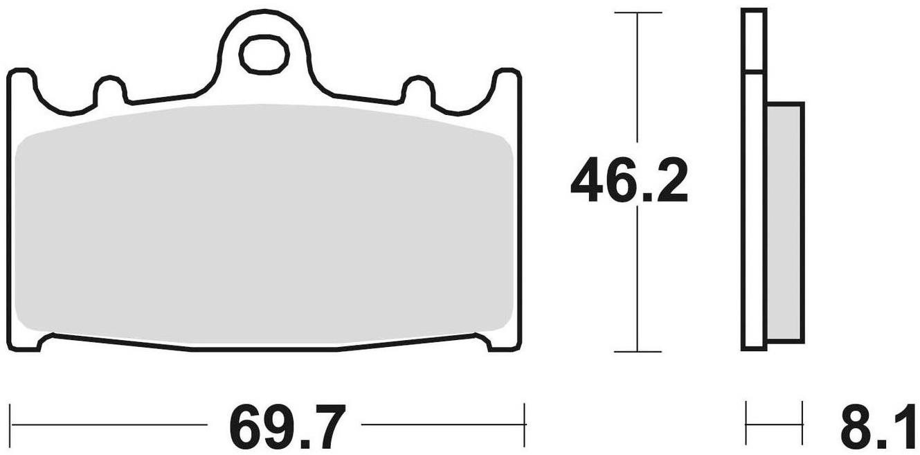 Braking brzdové doštičky (sinterová zmes CM55) (2ks) M501-205