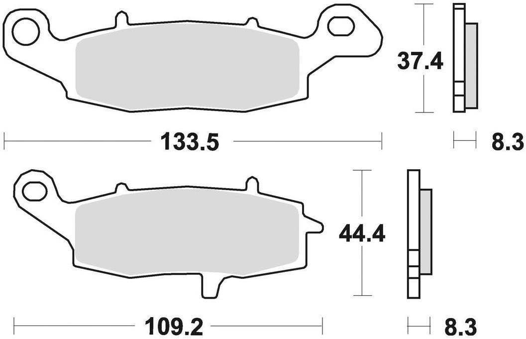 Braking brzdové doštičky (sinterová zmes CM55) (2ks) M501-213