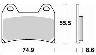 Braking brzdové doštičky (sinterová zmes CM55) (2ks) M501-214
