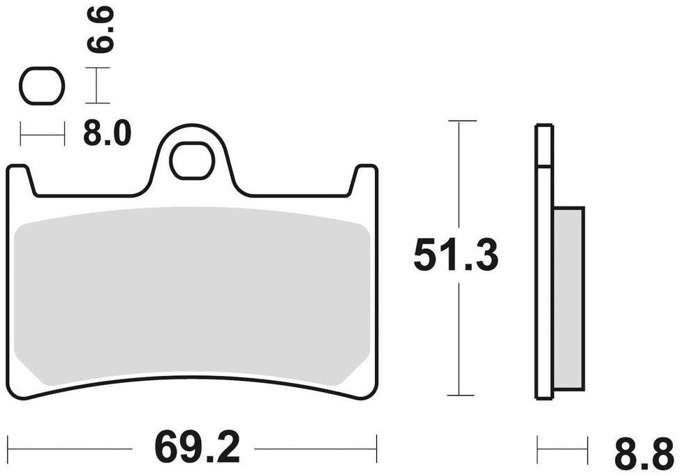 Braking brzdové doštičky (sinterová zmes CM55) (2ks) M501-215