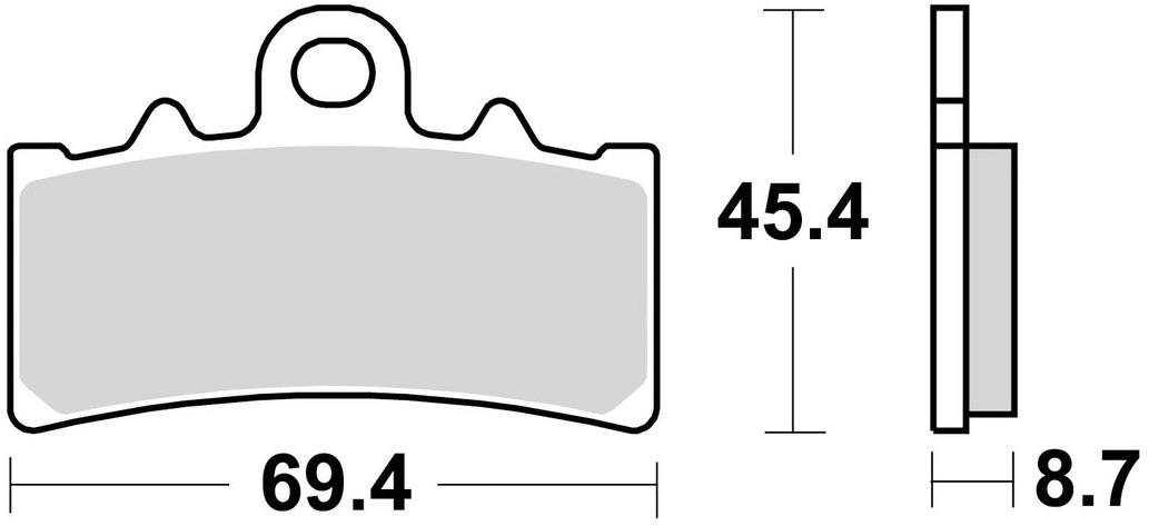 Braking brzdové doštičky (sinterová zmes CM55) (2ks) M501-236