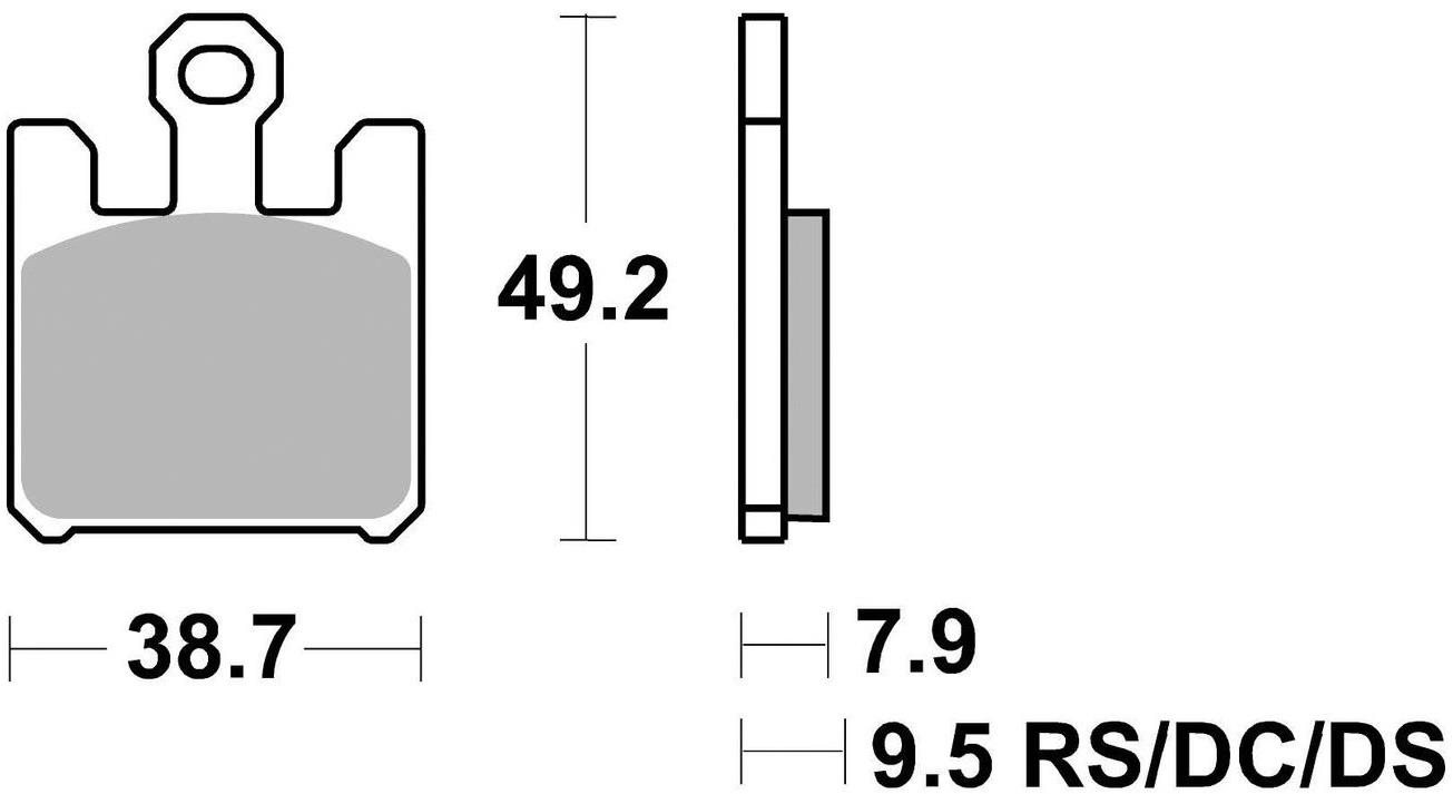 Braking brzdové doštičky (sinterová zmes CM55) (2ks) M501-223