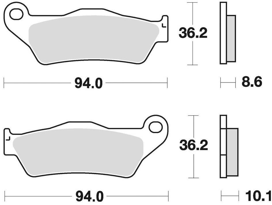 Braking brzdové doštičky (sinterová zmes CM56) (2ks) M501-279