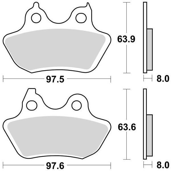 Braking brzdové doštičky (sinterová zmes CM88) (2ks) M501-342
