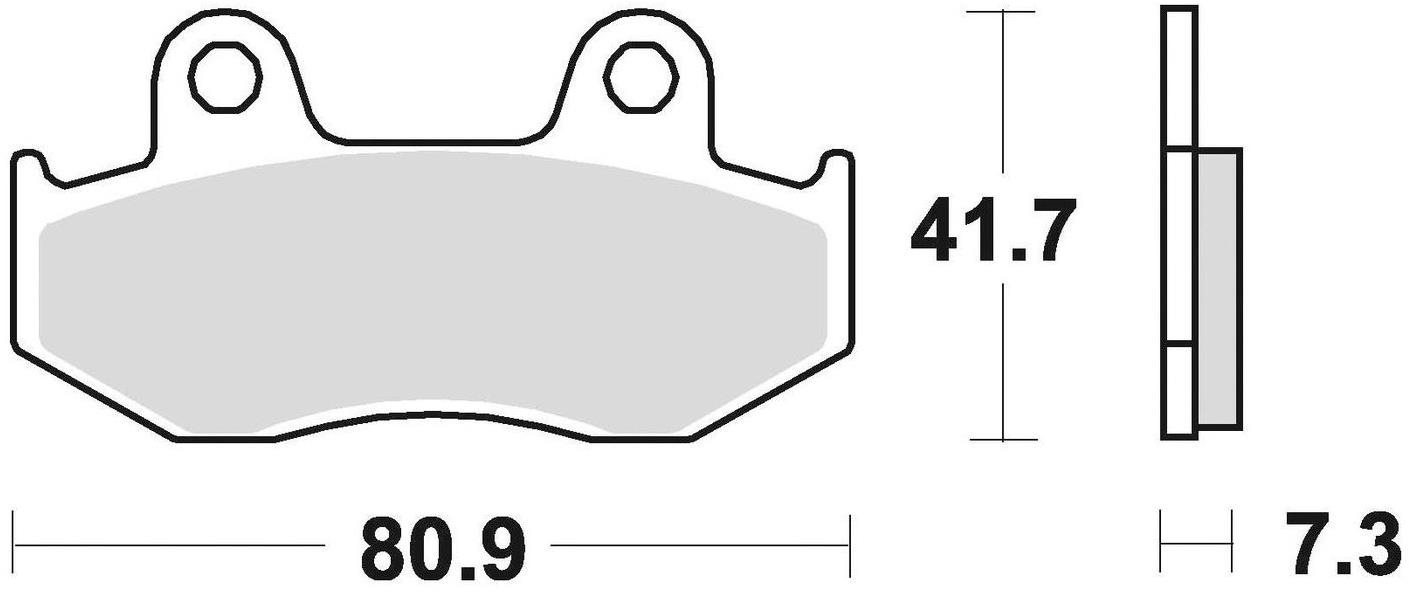 Braking brzdové doštičky (sinterová zmes P30) (2ks) M501-309