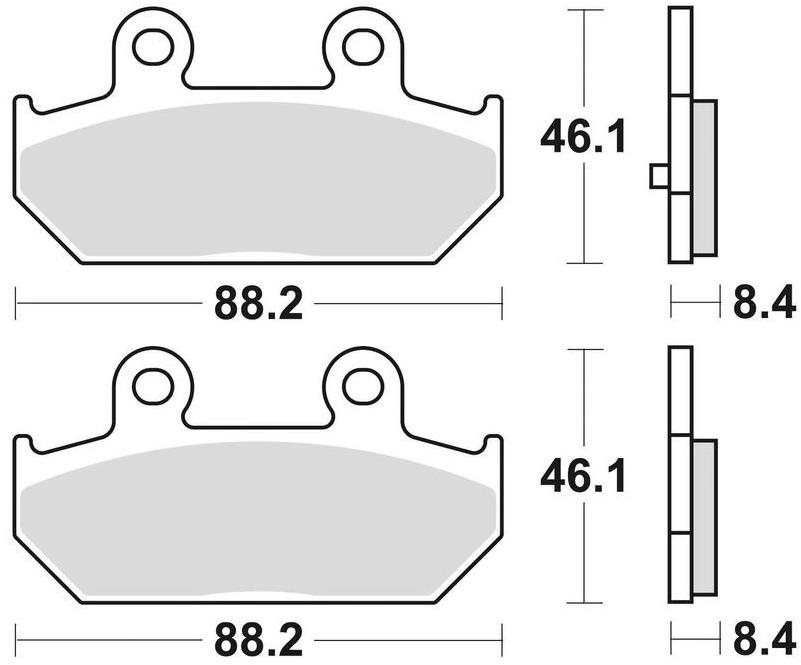 Braking brzdové doštičky (sinterová zmes P30) (2ks) M501-320