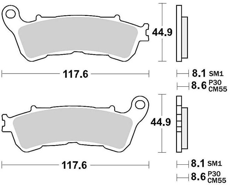 Braking brzdové doštičky (sinterová zmes P30) (2ks) M501-323