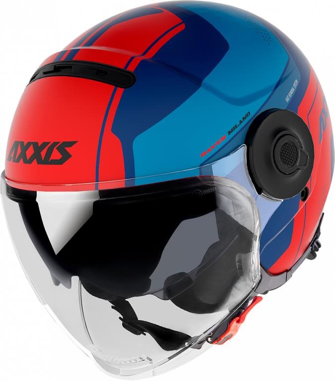 Axxis Raven SV ABS Milano otvorená prilba matt blue red S