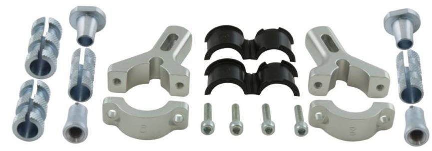 RTECH Montážna Súprava Páčok Flx Alu/Gladiator Alu + Easy/Raptor/Vertigo Alu, Kovová Zliatina, Fixná
