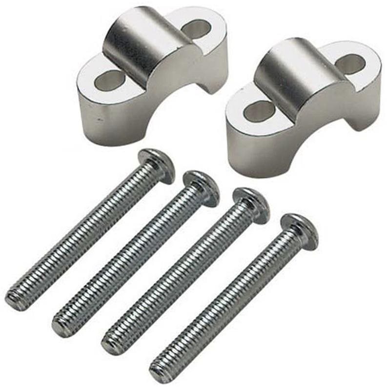 RTECH súprava na zvýšenie riadidiel + 10 mm priemer 28 mm vrátane skrutiek strieborná