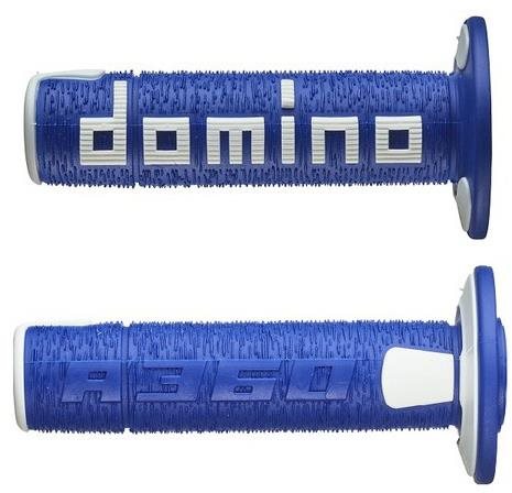 Domino gripy A360 offroad dĺžka 120 mm, modro-biele