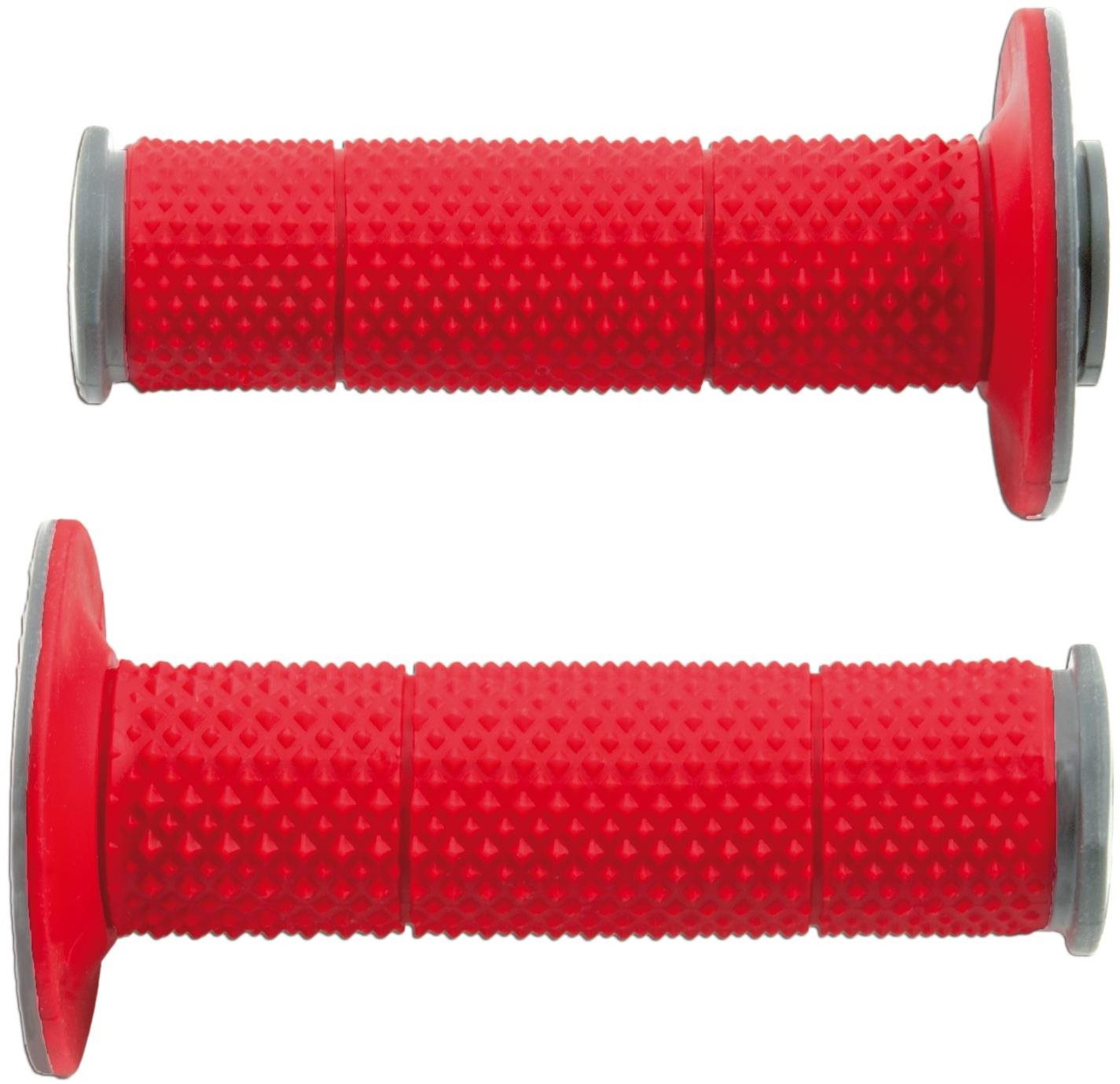 RTECH gripy Full Diamond dvojvrstvové, extra mäkké, červeno-sivé, pár, dĺžka 116 mm
