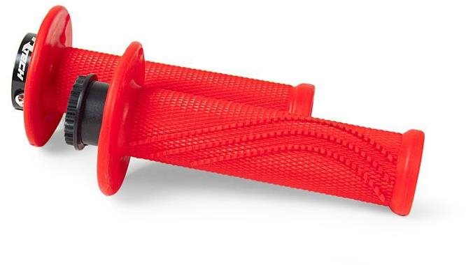RTECH gripy lock-on R20 Wave, neón červené, 1 pár