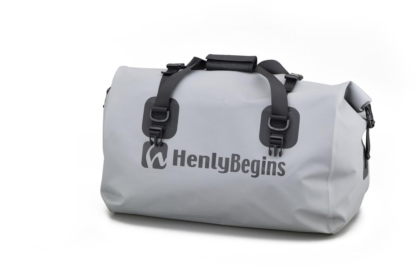 Henlybegins vodotesná taška na sedadlo spolujazdca, sivá, objem 60 l
