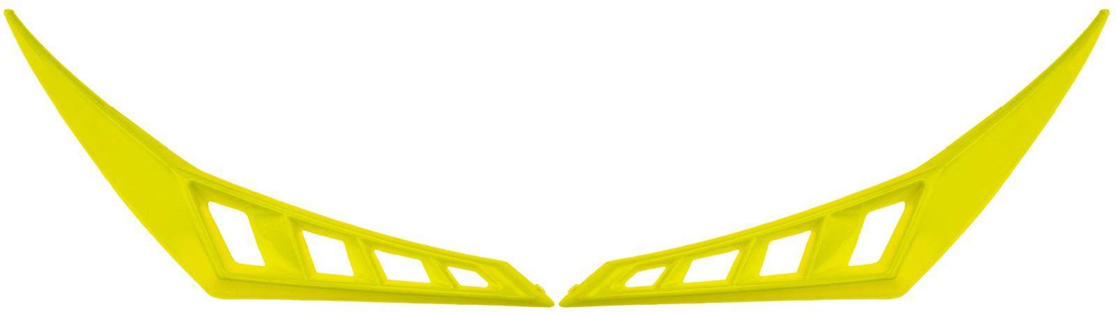 CASSIDA zadné kryty vrchnej ventilácie pre prilby Cross Pro 2, žltá fluo