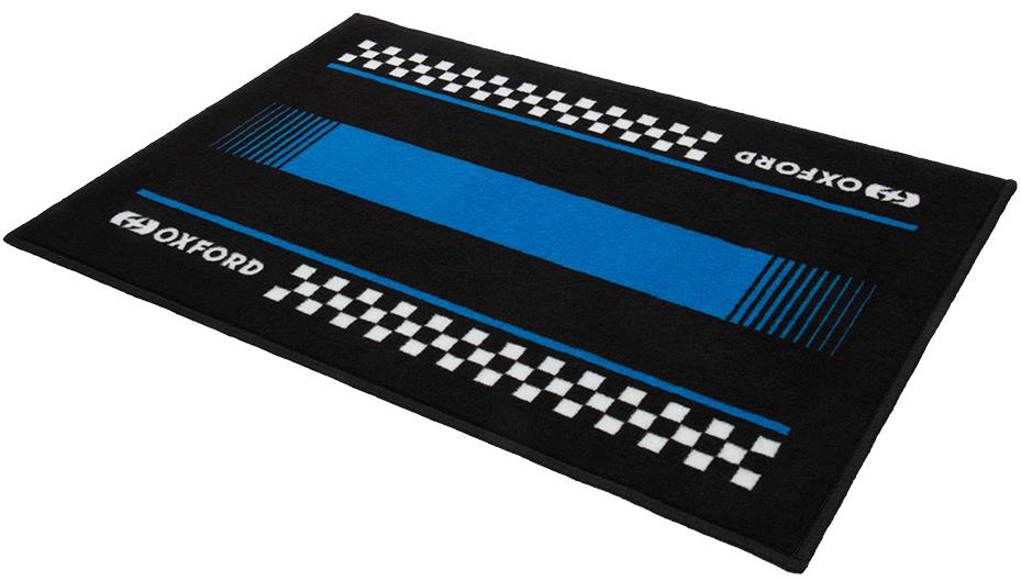 OXFORD rohožka pred vstupné dvere PITLANE SUZI BLUE svetlomodrá/čierna, rozmery 90 × 60 cm