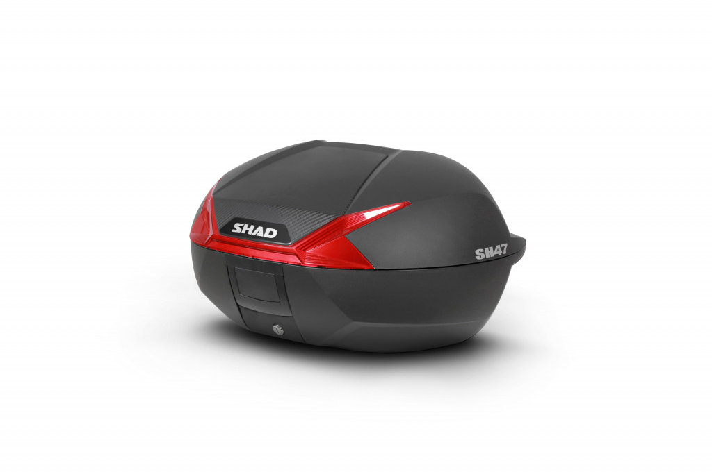 SHAD Vrchný kufor na motorku SH47 čierna/červená