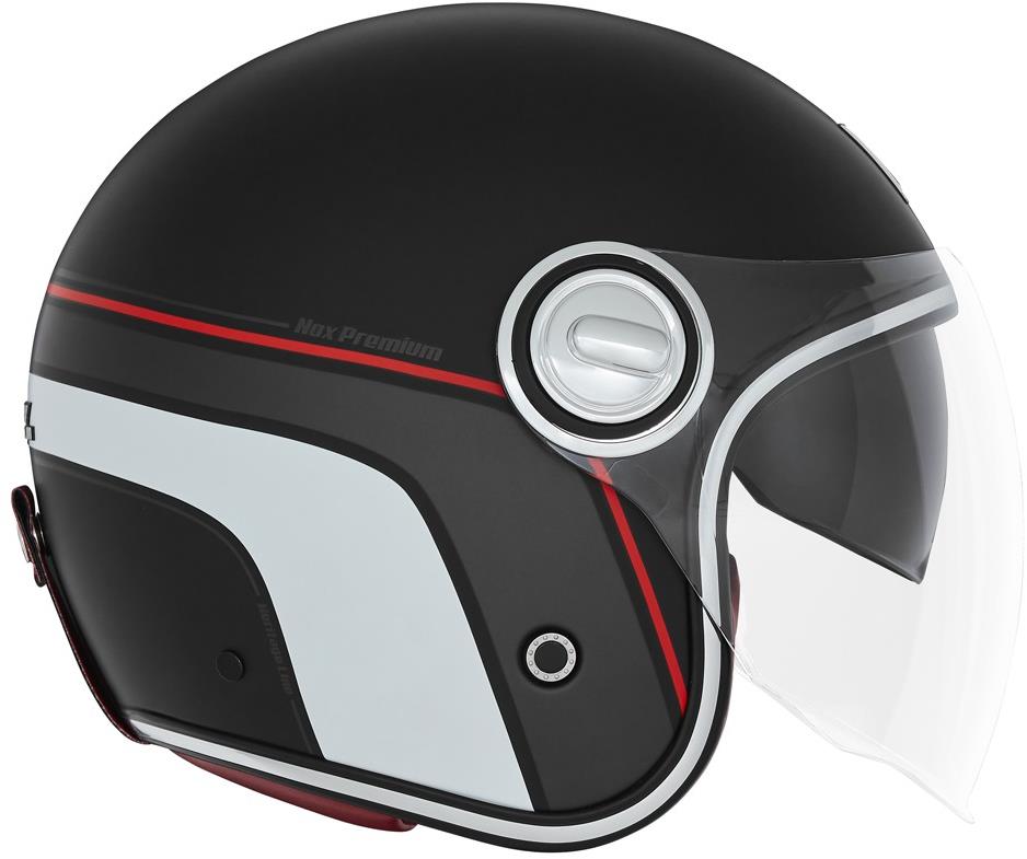 NOX PREMIUM Heritage 2024, čierna matná, červená, biela, veľkosť S