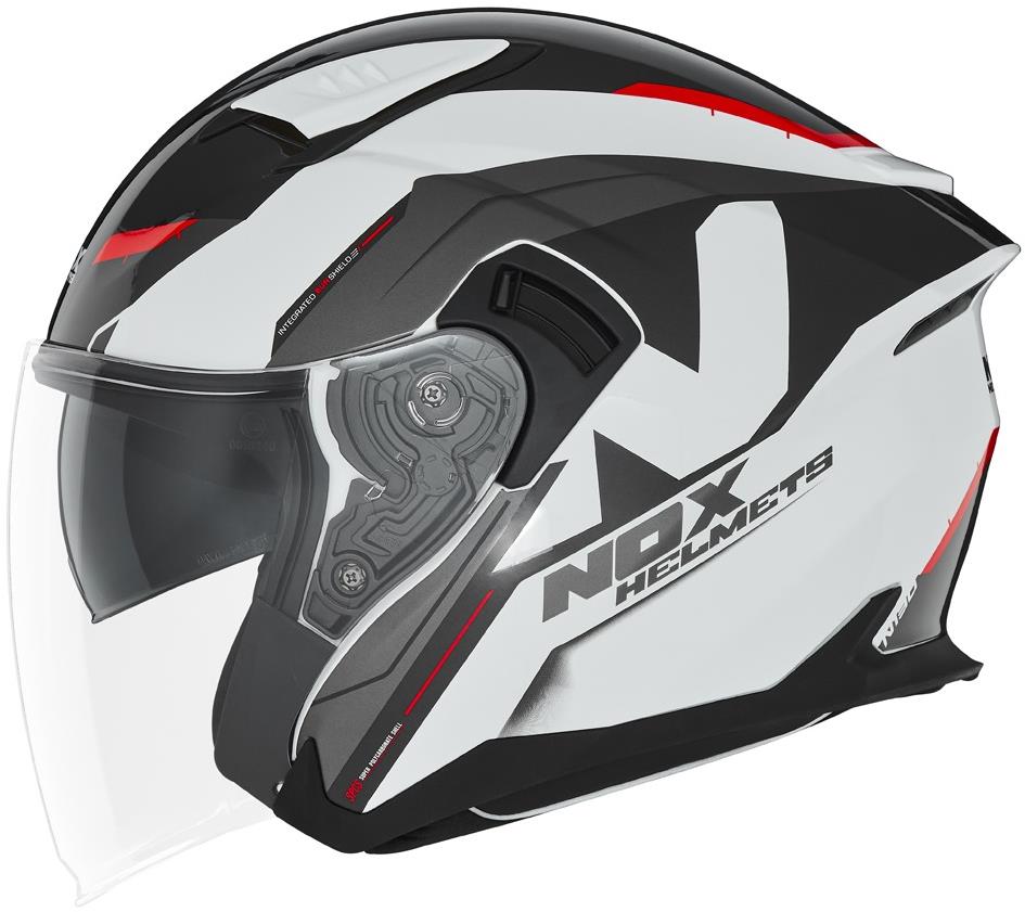 NOX N130 Klint 2024, biela, čierna, červená, veľkosť XS