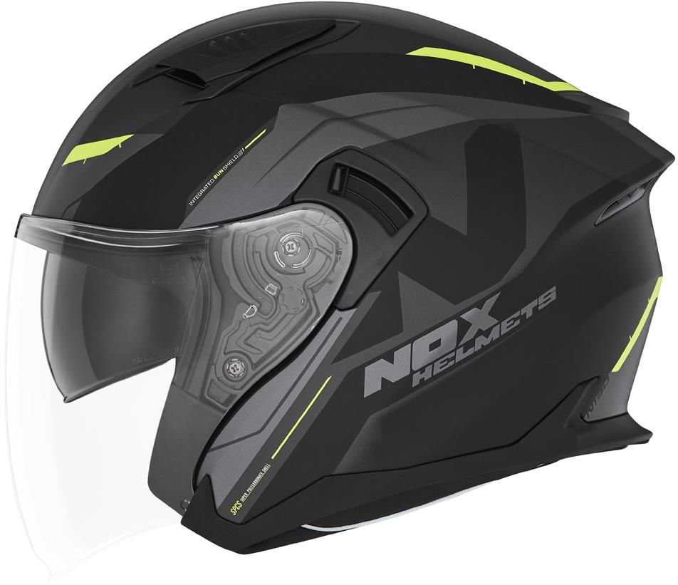 NOX N130 Klint 2024, čierna matná, žltá, veľkosť XS