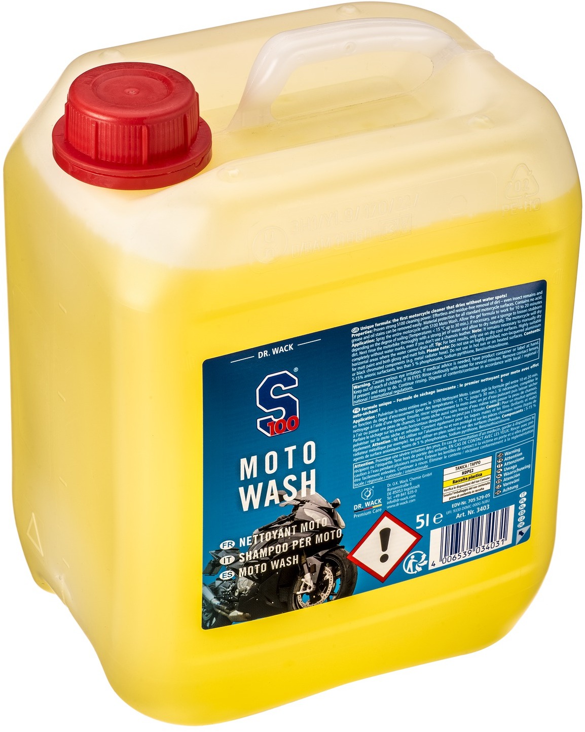 S100 Motorcycle Total Cleaner čistič motocykla, 5 l