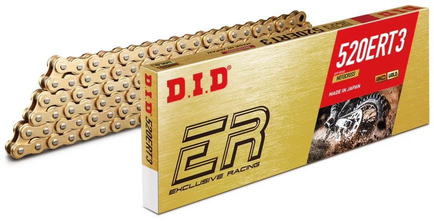 D.I.D Chain Motokrosová reťaz 520ER-T3 SDH 118 L zlatá/zlatá