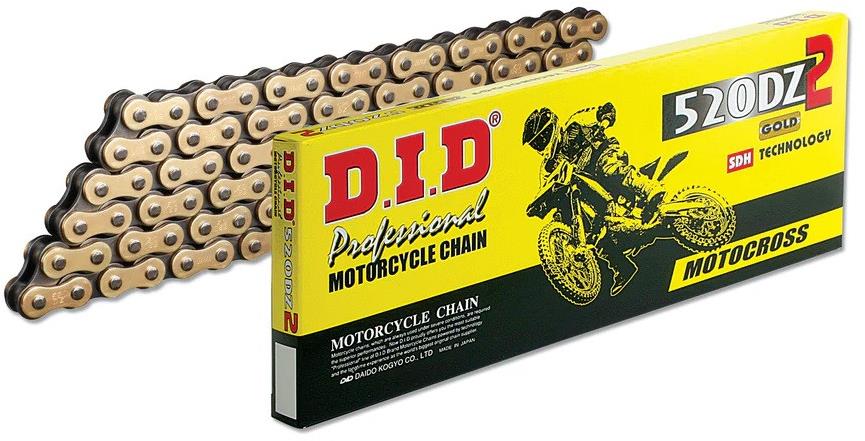 D.I.D Chain Motokrosová závodná reťaz 520DZ2 SDH 112 L zlatá/čierna