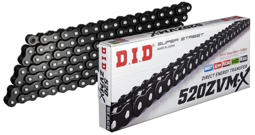 D.I.D Chain ZVM-X séria X-krúžková reťaz 520ZVM-X 120 L Black/Black