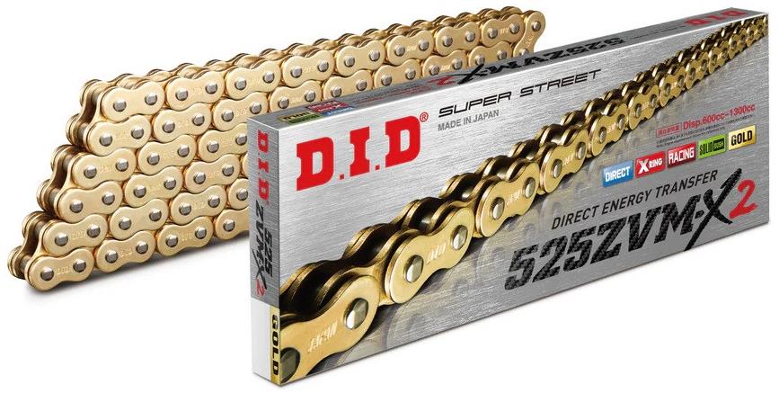 D.I.D Chain ZVM-X séria X-Krúžková reťaz 525ZVM-X2 118 L zlatá/zlatá
