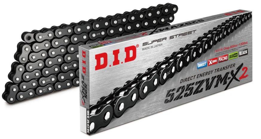 D.I.D Chain ZVM-X séria X-krúžková reťaz 525ZVM-X2 124 L Black/Black