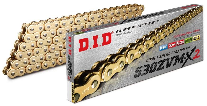 D.I.D Chain ZVM-X séria X-Krúžková reťaz 530ZVM-X2 112 L zlatá/zlatá