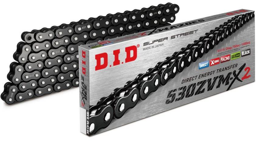 D.I.D Chain ZVM-X séria X-krúžková reťaz 530ZVM-X2 122 L Black/Black