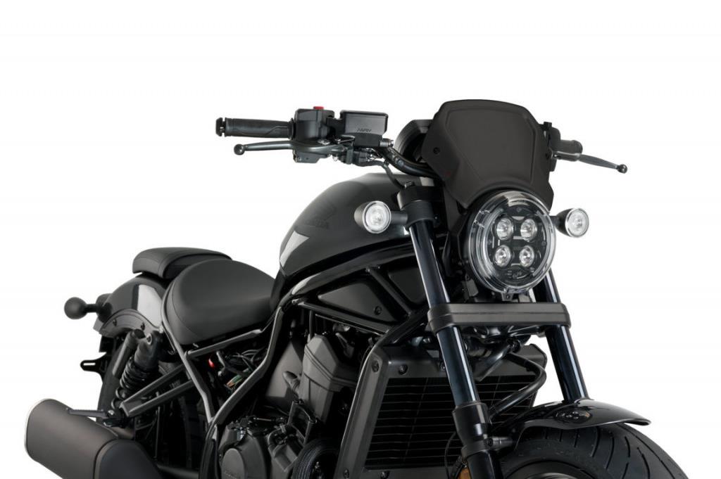 PUIG Plexi štít FRONTAL PLATE čierny hliník, 140.20822N