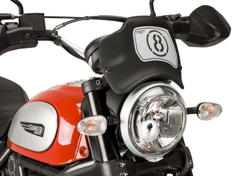 PUIG Plexi štít FRONTAL PLATE karbónový vzhľad, 140.9177C