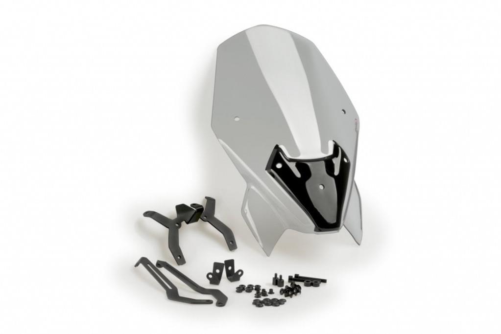 PUIG Plexi štít NEW. GEN TOURING dymová, 475 × 320, 140.20361H