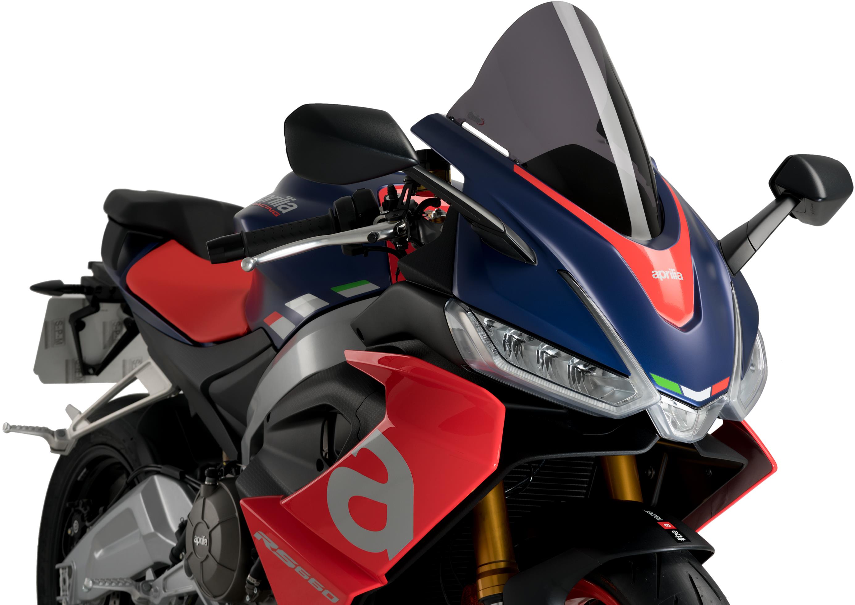 PUIG Plexi štít R-RACER tmavý dymový, 330 × 255, 140.20571F