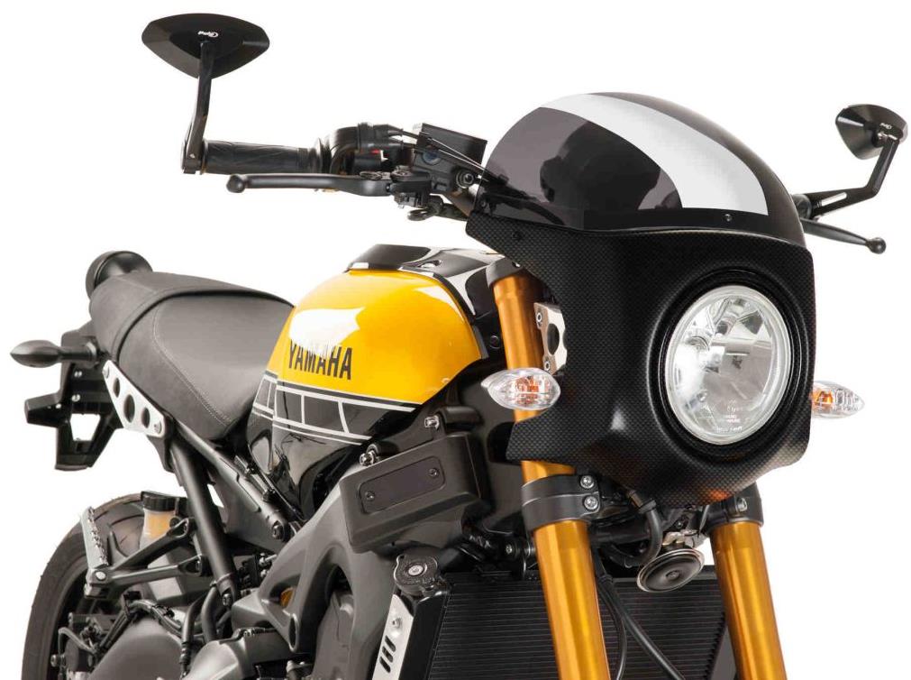 PUIG Plexi štít SEMI-FAIRING karbónový vzhľad tmavý dymový, 390 × 315, 140.9188F