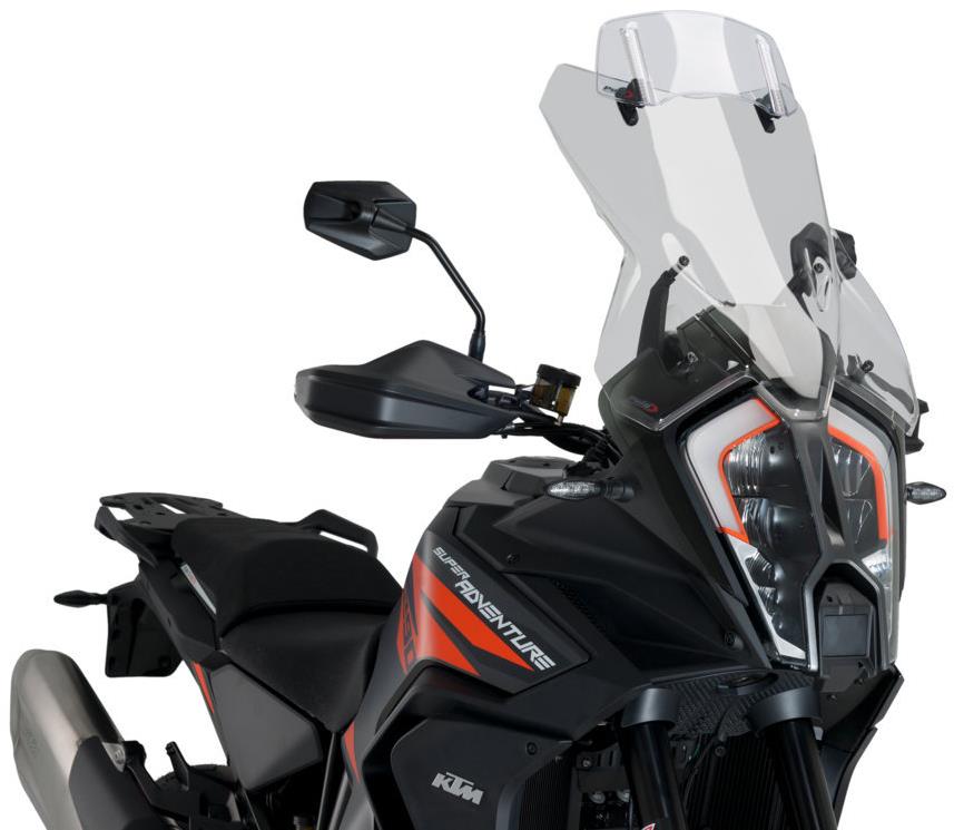 PUIG Plexi štít TOURING PLUS WITH VISOR dymový, 515 × 465, 140.20817H