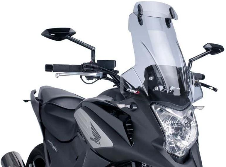 PUIG Plexi štít TOURING WITH VISOR dymový, 480 × 420, 140.6002H