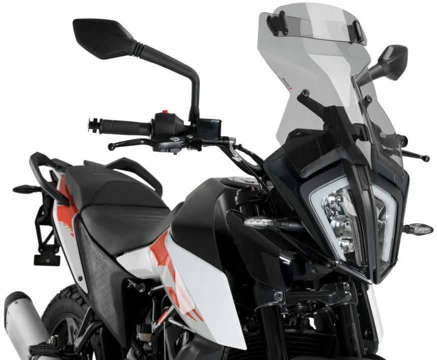PUIG Plexi štít TOURING WITH VISOR dymový, 520 × 330, 140.20415H