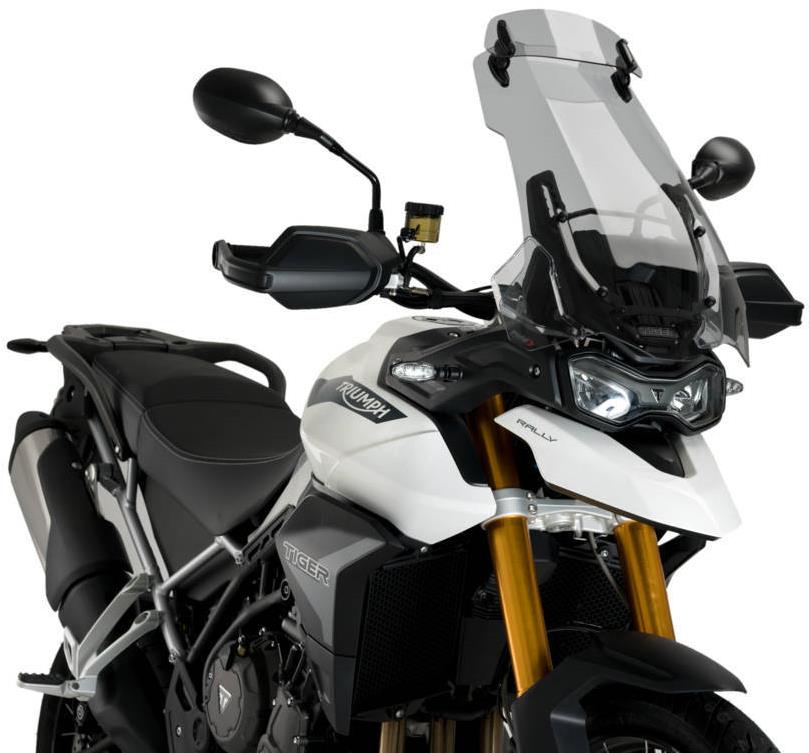 PUIG Plexi štít TOURING WITH VISOR dymový, 550 × 390, 140.20376H
