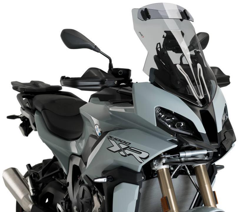 PUIG Plexi štít TOURING WITH VISOR dymový, 590 × 360, 140.20456H