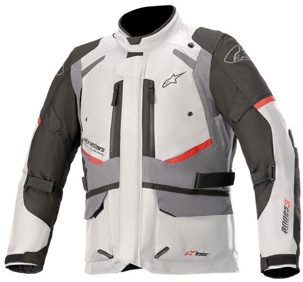 ALPINESTAR ANDES DRYSTAR, TECH-AIR 5 kompatibilná S, svetlosivá/tmavosivá/čierna/červená, 2024, veľkosť L