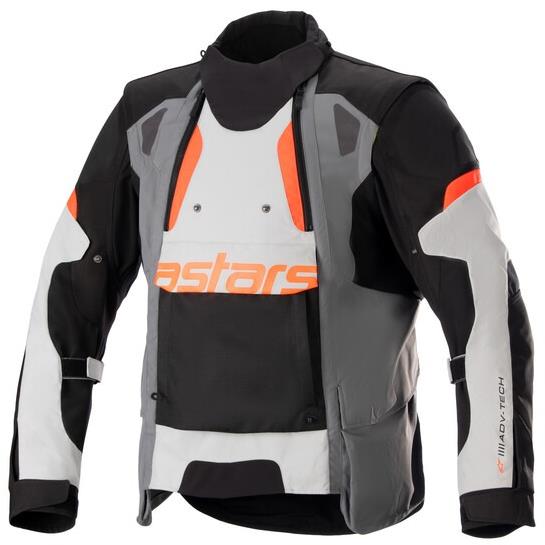 ALPINESTAR HALO DRYSTARS, svetlosivá/tmavosivá/čierna/červená fluo, 2024, veľkosť M