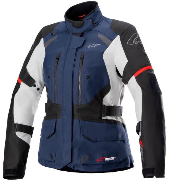 ALPINESTAR STELLA ANDES DRYSTAR, TECH-AIR 5 kompatibilná, dámska, tmavo modrá/čierna/svetlo sivá/červená, 2024, veľ. S