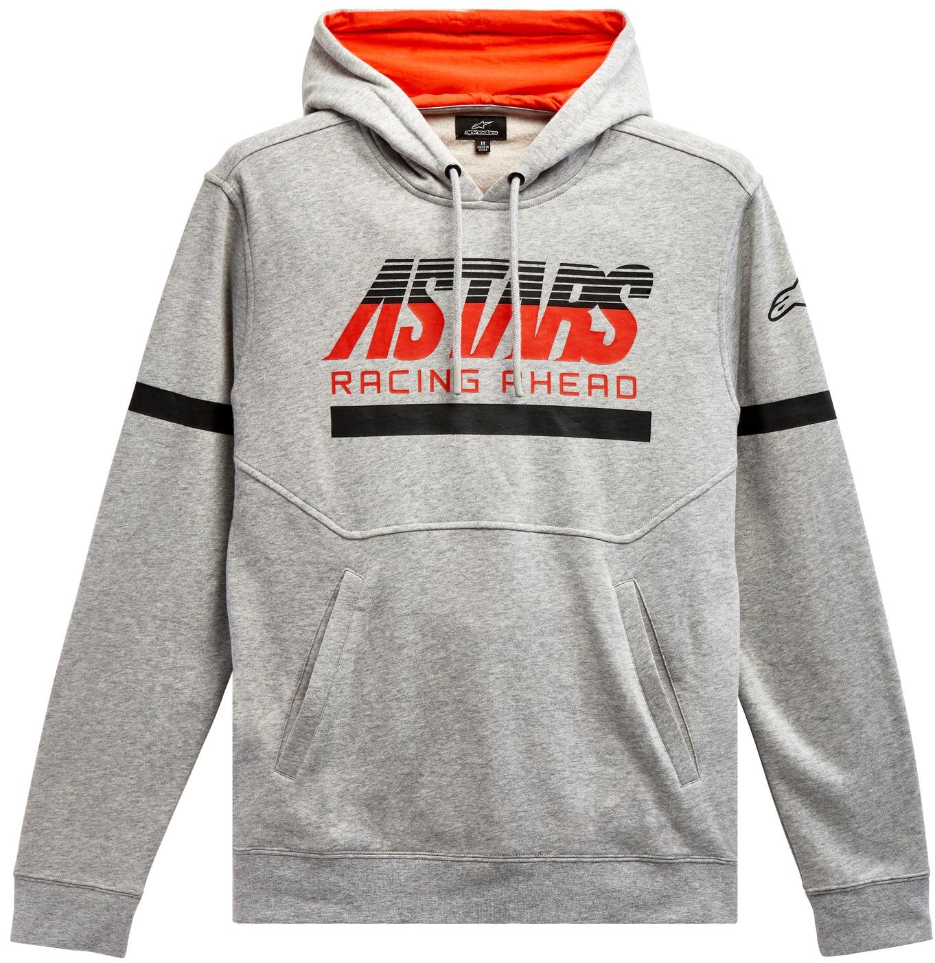ALPINESTARS mikina Club Hoodie, sivá/čierna/červená, veľkosť 2XL