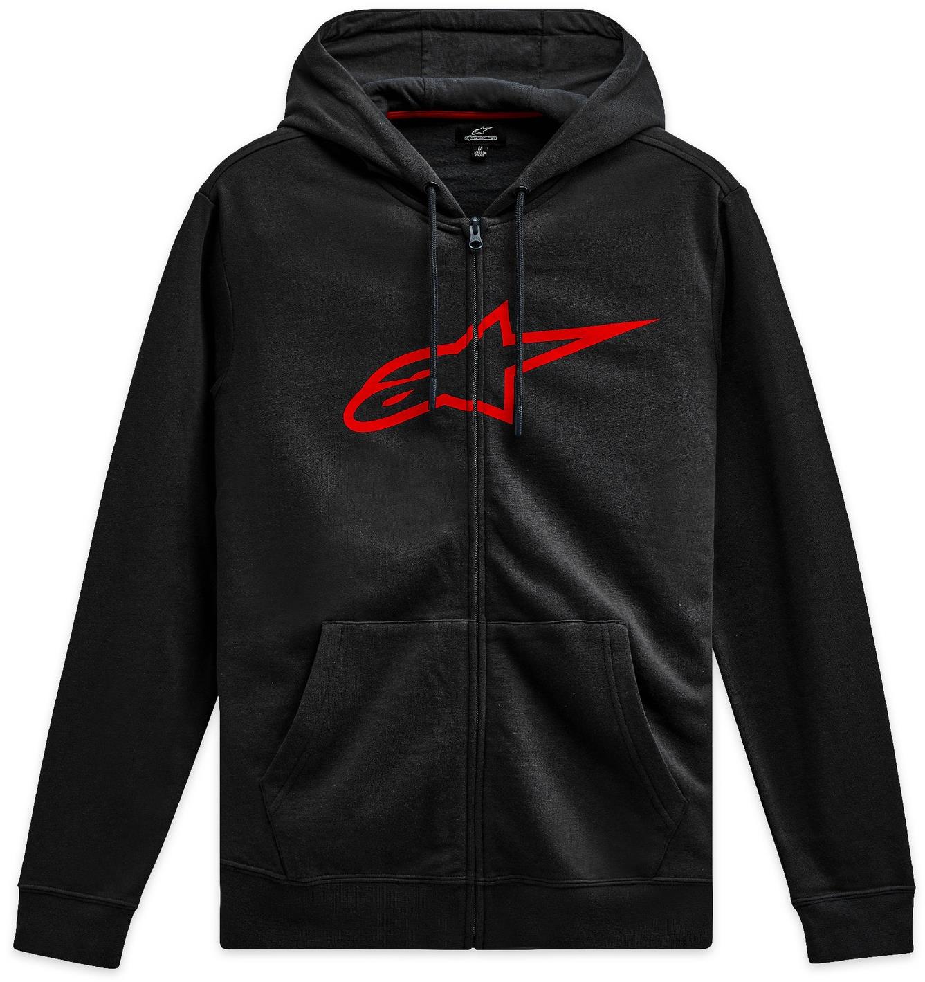 ALPINESTARS mikina Ageless Zip Hoodie 3, čierna/červená, veľkosť 2XL