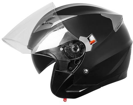 A-PRO KINETIC BK MT čierna otvorená jet prilba, L