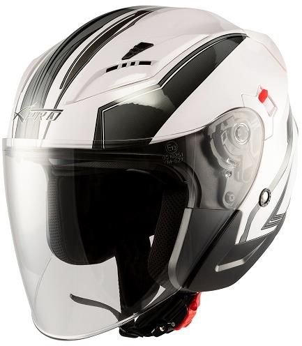 A-PRO YORK WH biela otvorená jet prilba, XS